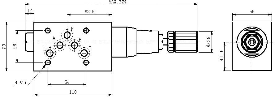 габаритные размеры клапана МКПВ 10/3МР2